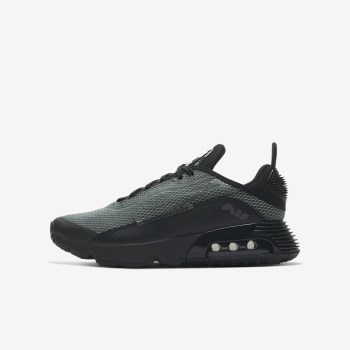 Nike Air Max 2090 - Nagyobb Gyerek Utcai Cipő - Fekete/Szürke/Fekete/Sötét Szürke